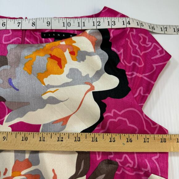 Y2k Bloomcore Floral Sheath Dress 6 Cap Sleeve Retro Glam Barbie Pink Statement - Picture 6 of 12